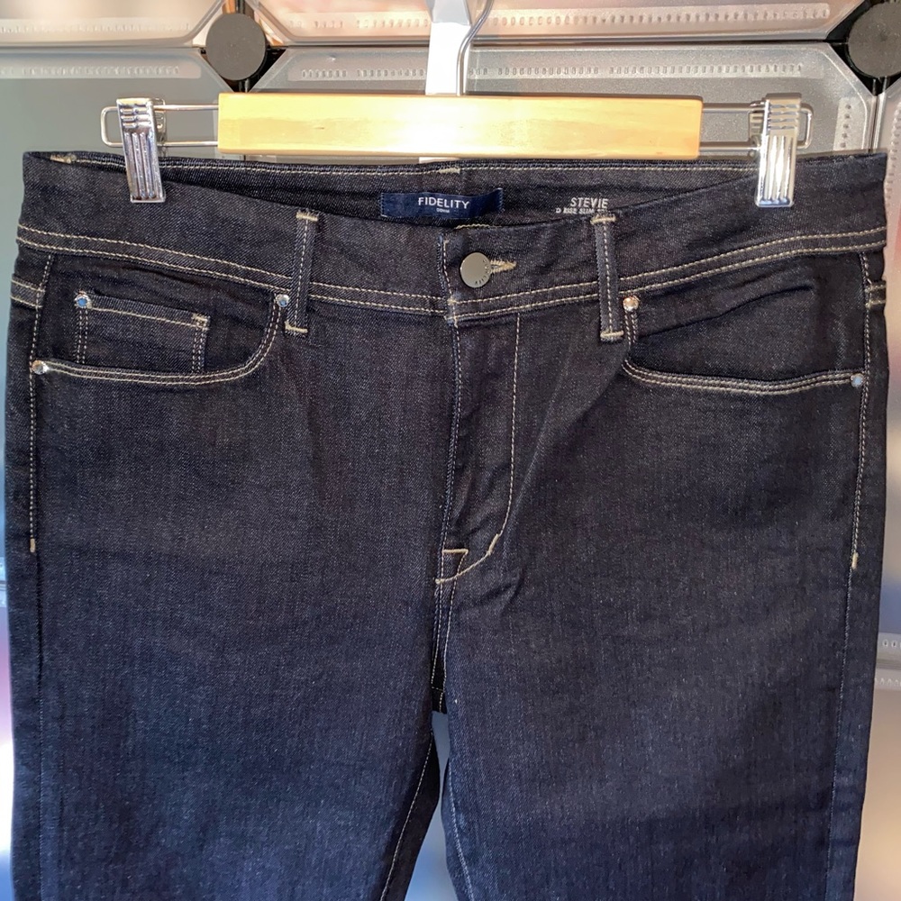 Fidelity Denim Stevie Mid Rise Slim Straight Westgate Wash Jeans Women’s Size 31 - Picture 4 of 9
